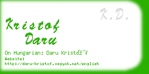 kristof daru business card